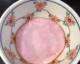 お弁当にレンジで簡単!ハムエッグ作り方1写真