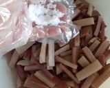 ずいきといんげんの胡麻酢味噌和え作り方3写真
