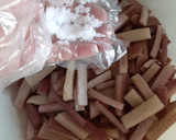 ずいきといんげんの胡麻酢味噌和え作り方3写真