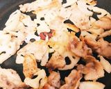 ハロウィンディナー豚肉かぼちゃ蓮根炒め作り方5写真