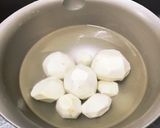 赤芽里芋の味噌汁作り方1写真