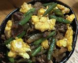 インゲンと甜麺醤のピリ辛牛丼！作り方5写真