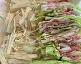 白菜と豚ロース薄切り肉のレンジ蒸し作り方4写真