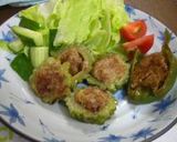 ゴーヤの肉詰め♪ひまわり風作り方5写真