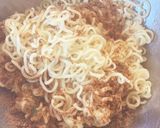サッポロ一番みそラーメンでカルボナーラ風作り方2写真