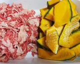 ☆牛肉とかぼちゃの炒め物☆作り方2写真