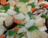 豚肩ロース薄切りで作る野菜たっぷり酢豚作り方4写真