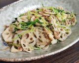 れんこんと豆苗のおかか炒め作り方4写真