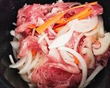ホットクックで豚肉のケチャップ炒め作り方1写真