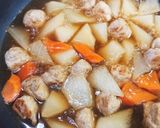 大根と小間切れ豚肉ボールの炒め煮作り方6写真
