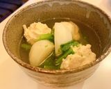 鶏つくね団子とカブの中華風スープ作り方7写真