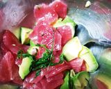 映える！マグロとアボカドのポキ丼作り方4写真