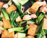 鶏胸肉と厚揚げ青梗菜の塩炒め作り方3写真
