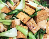 鶏胸肉と厚揚げ青梗菜の塩炒め作り方4写真