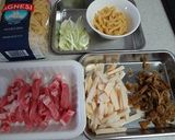 豚肉と筍とザーサイのパスタ作り方1写真