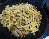 豚肉と筍とザーサイのパスタ作り方5写真