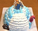 シンデレラ★ドールケーキ★キャラケーキ作り方15写真