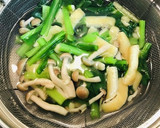 小松菜としめじと油揚げのお浸し作り方4写真