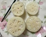 桜香るれんこんのもち米詰め甘煮作り方4写真