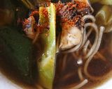 コンソメ煮びたしde温かいお蕎麦作り方4写真