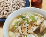 秋の味覚たっぷり♪きのこつけ蕎麦作り方10写真