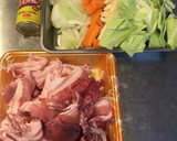 簡単　豚こま肉のカレー炒め作り方1写真