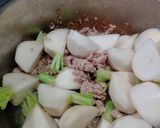 かぶと鶏挽肉のそぼろ煮作り方2写真