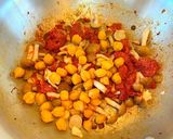 コンミートとひよこ豆の赤ワイン煮ペンネ作り方3写真