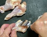 鶏手羽元の揚げ甘辛煮作り方1写真