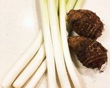 ネギと里芋の豆乳スープ作り方1写真