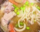 味噌煮込み　鶏大根うどん　体ポカポカに♡作り方4写真