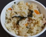 高菜のしょうゆ漬け炊き込みご飯作り方4写真
