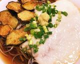 揚げ茄子とトロロのあったか蕎麦作り方5写真