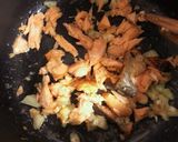焼き鮭とキャベツのクリームパスタ作り方4写真