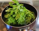春菊のごま和え作り方1写真