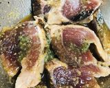 カツオのたたき丼●めんつゆ＆しょう油タレ作り方1写真