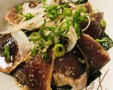 カツオのたたき丼●めんつゆ＆しょう油タレ作り方3写真