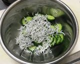 きゅうりと釜飯しらすを出汁で和えるだけ作り方2写真