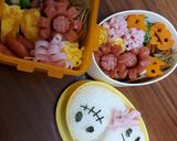 遠足　ハロウィン弁当　キャラ弁　おかず作り方1写真