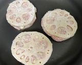 レンコンの鶏ミンチのはさみ照り焼き作り方4写真