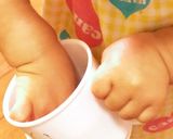 こども、1歳児の アイス （ブドウ）作り方7写真