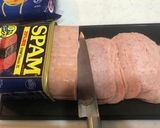 スパム　オイスターソースパスタ作り方2写真