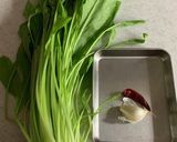 壬生菜のペペロンチーノ風作り方1写真