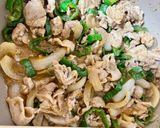 簡単！玉ねぎとピーマンと豚こまの味噌炒め作り方11写真