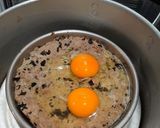 豚ひき肉の蒸し物(肉餅)作り方4写真