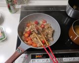 ミニトマトで豚肉生姜焼き作り方4写真