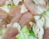 鍋の素＆鶏肉と白菜の豆乳＆生姜餅うどん鍋作り方2写真