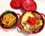 のっけ弁当(ミニカツ丼とパスタ)作り方1写真