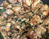 鶏肉とニラときのこの黒酢炒め作り方4写真