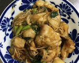 鶏肉とニラときのこの黒酢炒め作り方5写真